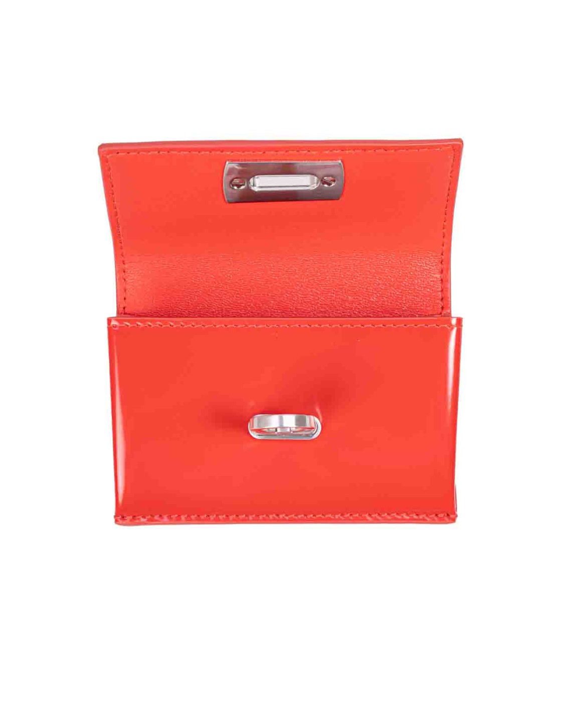 shop SALVATORE FERRAGAMO  Portacarte: Salvatore Ferragamo credit card holder with Gancini.
Made of shiny calfskin, with a flat back pocket and compartment sealed by a Gancini closure.
Dimensions: height 7.3 CM length 10.0 CM depth 2.5 CM.
Composition: 100% calf leather.
Made in Italy.. 220435 760664-003 number 8026354